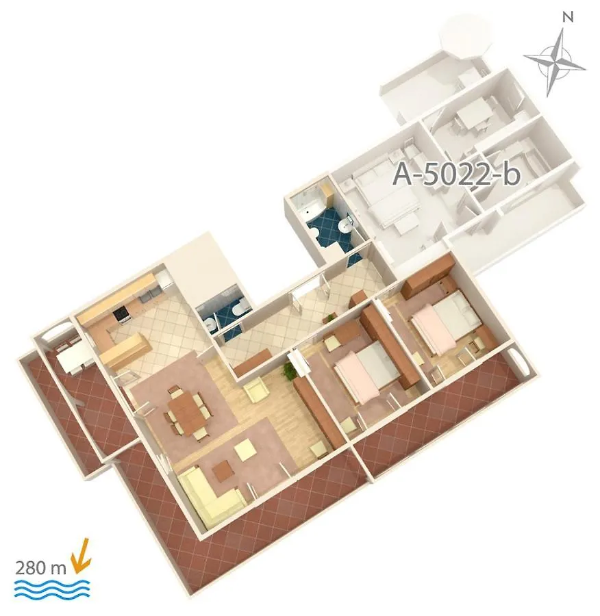 Apartments With A Parking Space Banjol, Rab - 5022